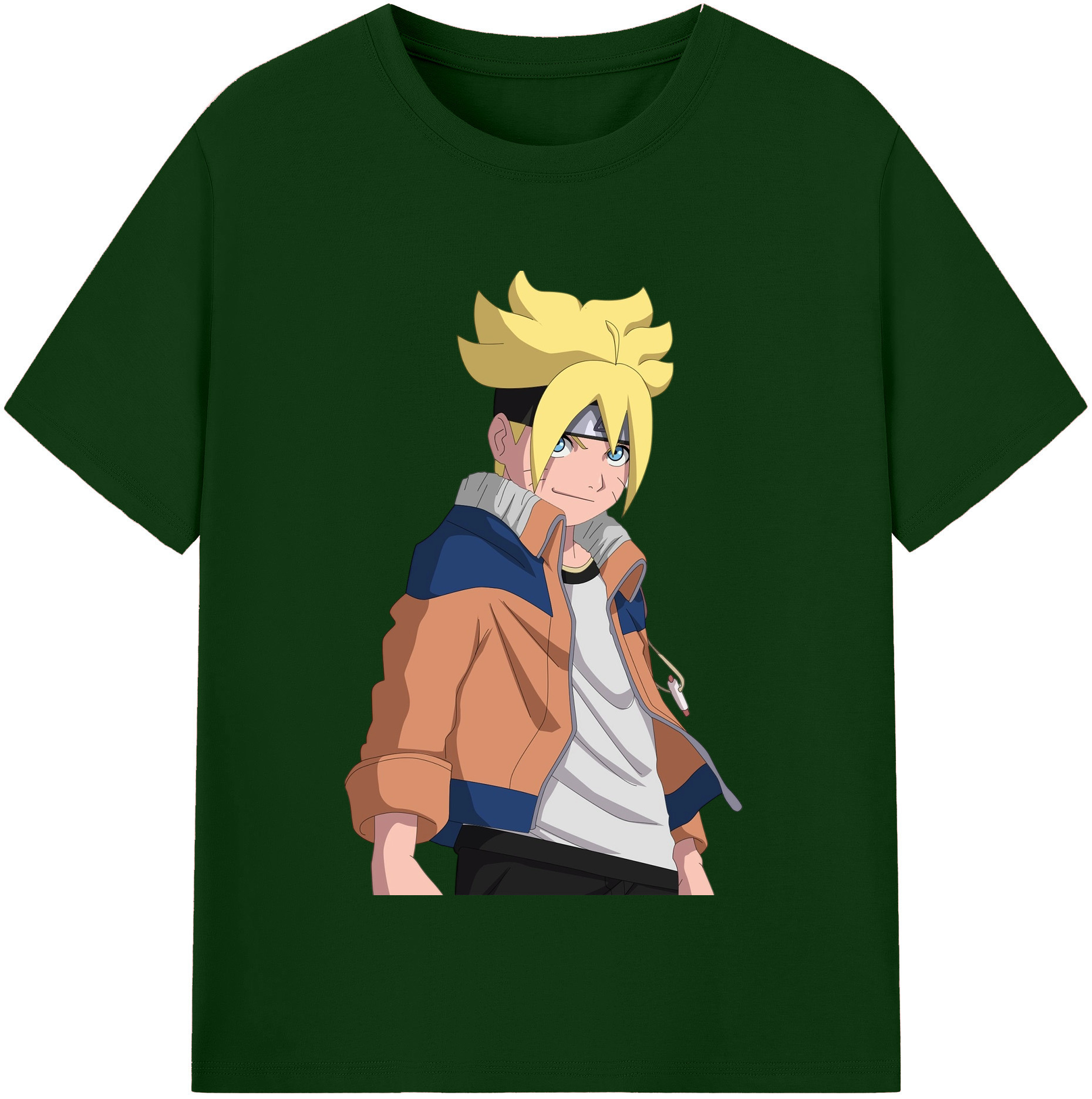 （画像用） NARUTO -ナルト- うずまき ナルト Uzumaki Naruto 綿100％半袖Tシャツ（フロントプリント）
